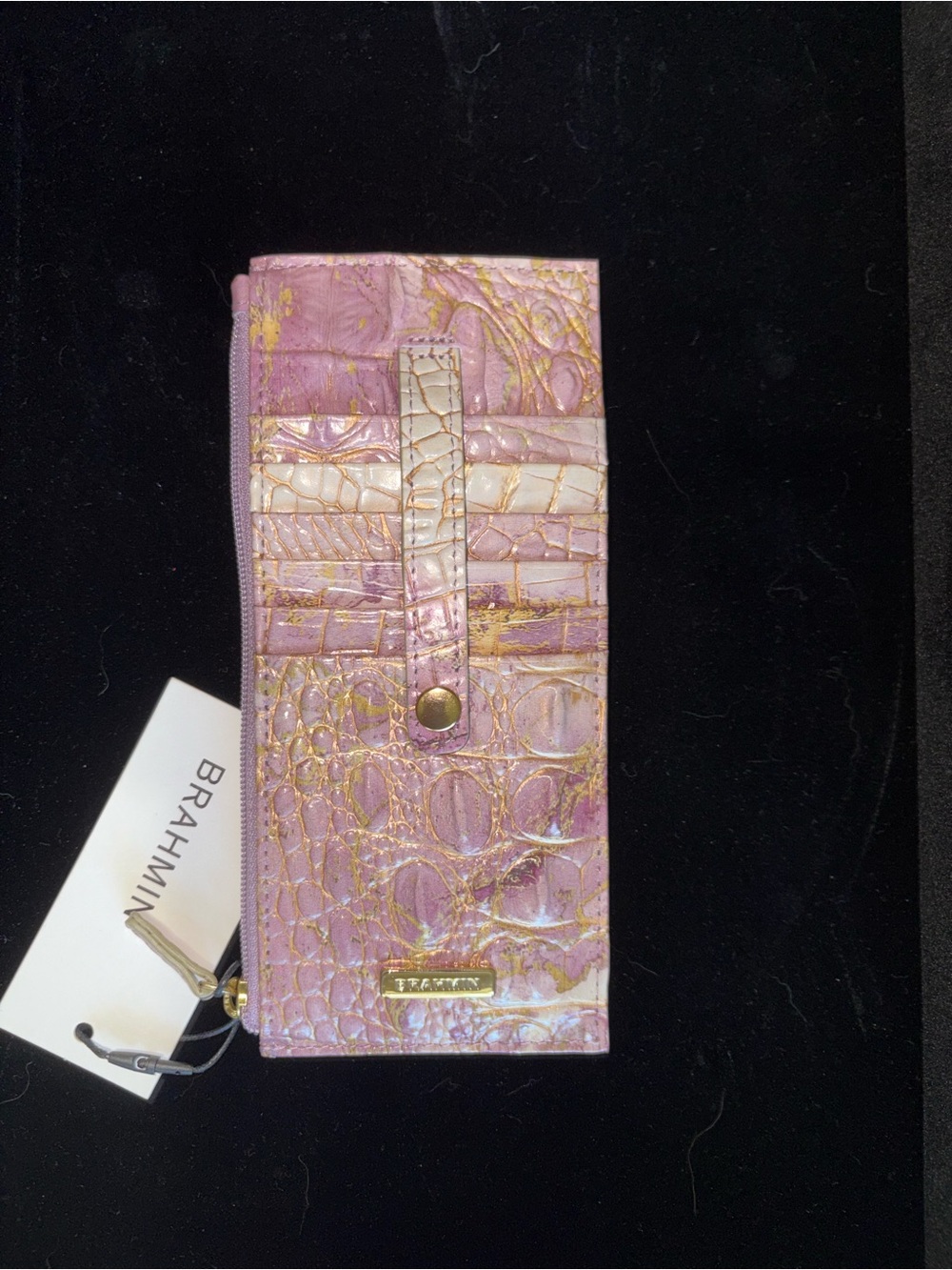 NWT Brahmin Amelia and matching CC Wallet in Lilac Whimsey - Picture 8 of 12